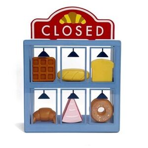 Target Bullseye Playground Bread Shop Bakery Wooden 8 pc Light Up Play Set, New!